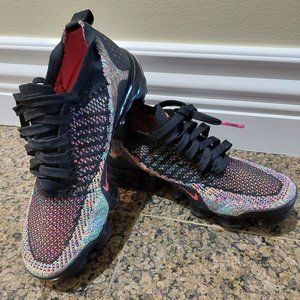 Nike Air Vapormax Flyknit 2 Black Multi Color 2018 942843-015 Women's Size 5.5